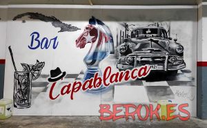Mural Graffiti Ajedrez Capablanca Cuba 300x100000
